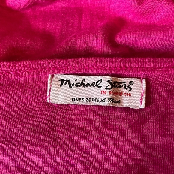 Michael Stars hot pink long sleeve tee - Picture 3 of 6